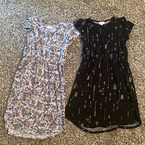 Girls Lularoe Mae dresses lot size 12